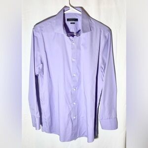 MARC NEW YORK Andrew Marc purple button up slim fit shirt 15-161/2 32-33